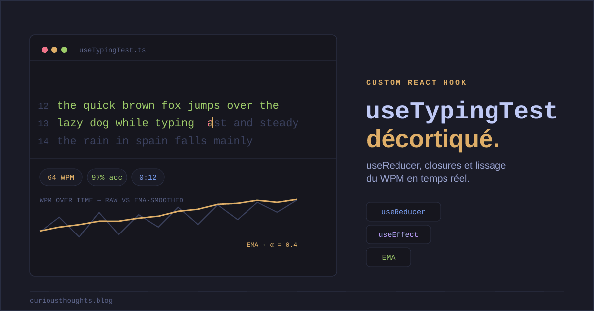 useTypingTest : anatomie d'un custom hook